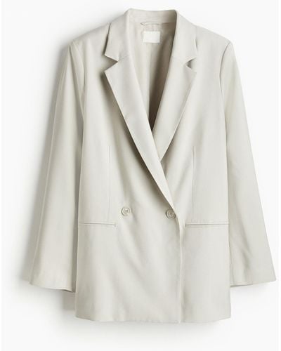H&M Double-breasted Blazer - Wit