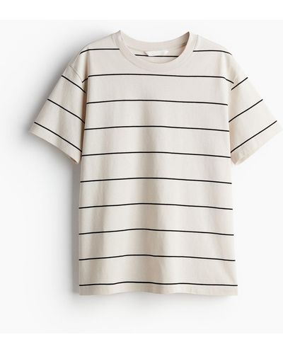 H&M T-Shirt aus Baumwolle - Weiß