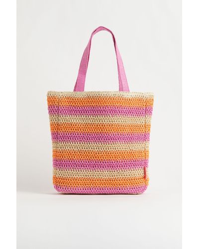 H&M Sac en paille - Rose