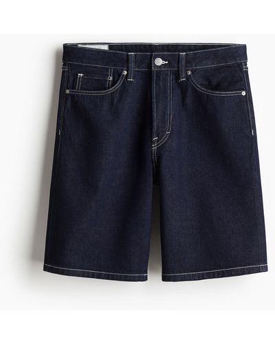 H&M Relaxed Jeansshorts - Blau