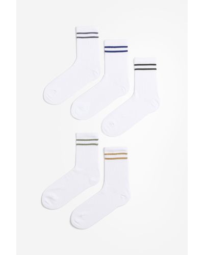 H&M 5er-Pack DryMoveTM Sportsocken - Weiß