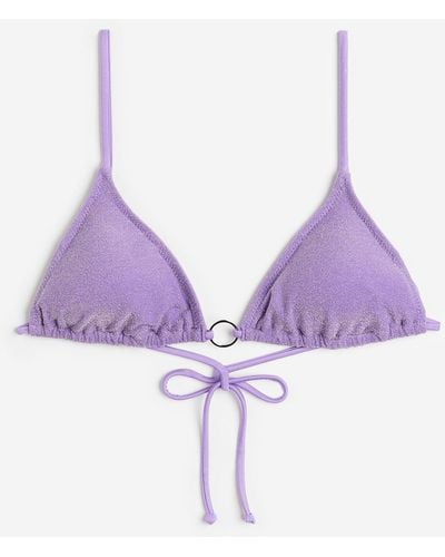 H&M Haut de maillot triangle paddé - Violet