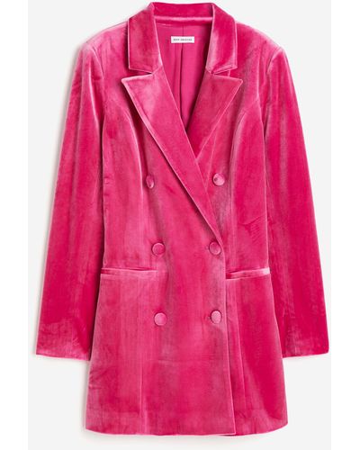 H&M Velvet Exec Blazer Dress - Pink