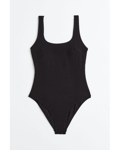 H&M Badeanzug mit wattierten Cups - Schwarz