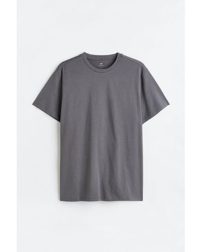 H&M T-Shirt in Regular Fit - Grau