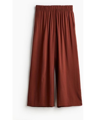 H&M Cropped Pull-on Broek - Rood