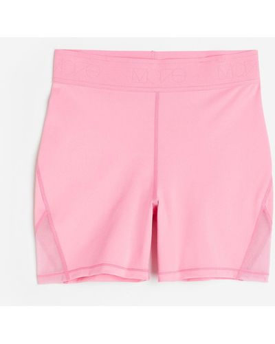 H&M DryMove Sport-Hotpants mit Meshdetail - Pink