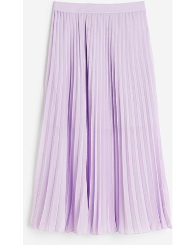 H&M Plissérok Van Chiffon - Paars