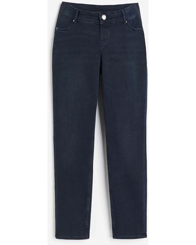H&M MAMA Slim Low Ankle Jeans - Blau