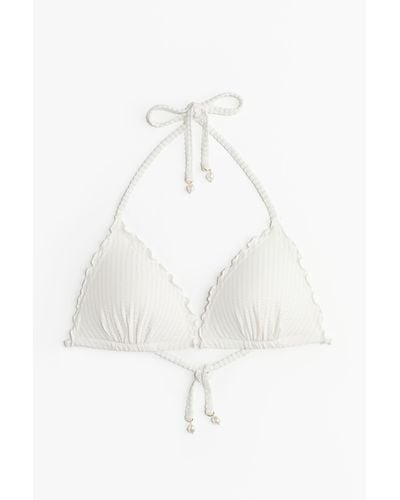 H&M Push-up Triangel-Bikinitop - Weiß
