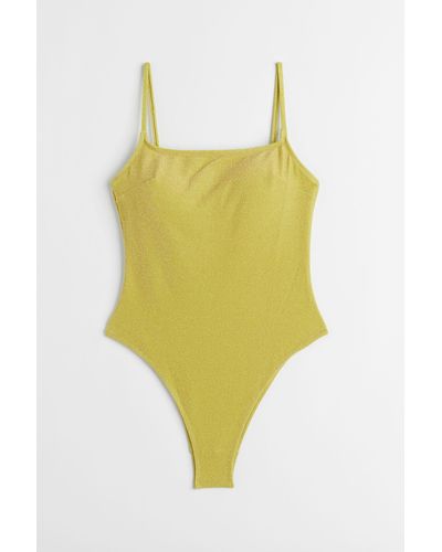 H&M Badeanzug mit wattierten Cups - Gelb