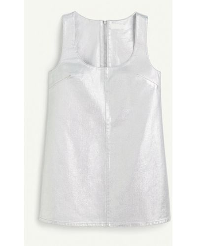 H&M Robe métallisée en denim - Blanc