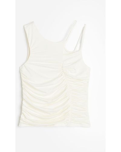 H&M Bluse in Oversize-Passform - Weiß
