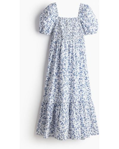 H&M MAMA Stillkleid aus Popeline - Blau