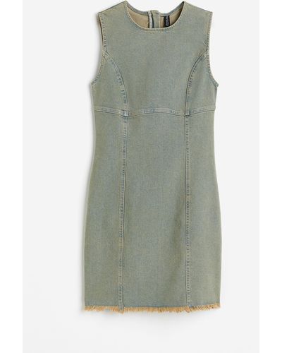 H&M Bodycon-Kleid aus Denim - Grün