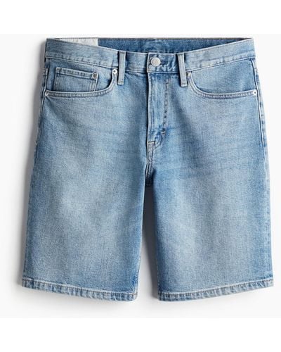 H&M Regular Denim Shorts - Blau