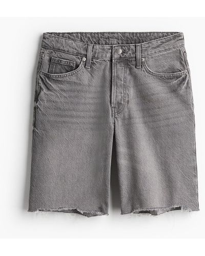 H&M Baggy Low Denim Shorts - Grau