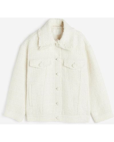 H&M Jacke aus Strukturstoff - Weiß
