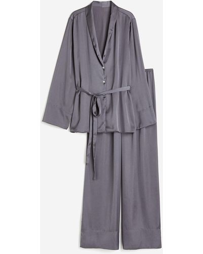 H&M Satijnen Pyjama - Paars