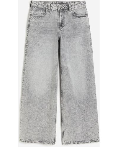 H&M Baggy Regular Jeans - Gris
