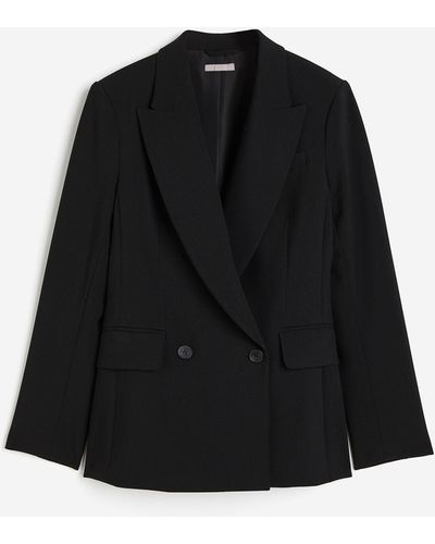 H&M Blazer à fermeture croisée - Noir