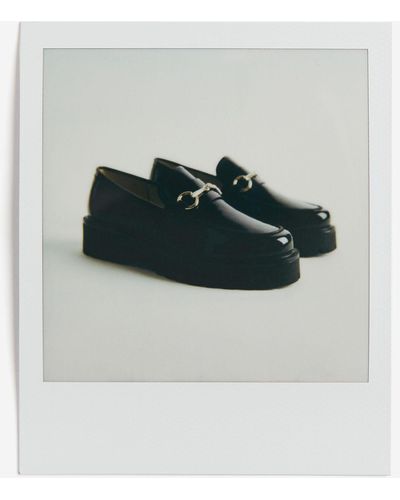 H&M Leren Loafers - Zwart
