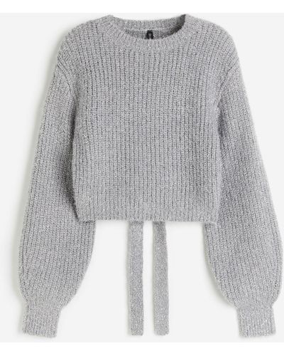 H&M Rückenfreier Pullover - Grau