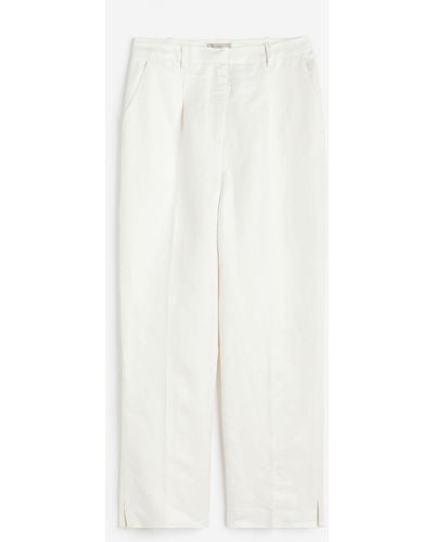 H&M Elegante Hose aus Leinenmischung - Weiß