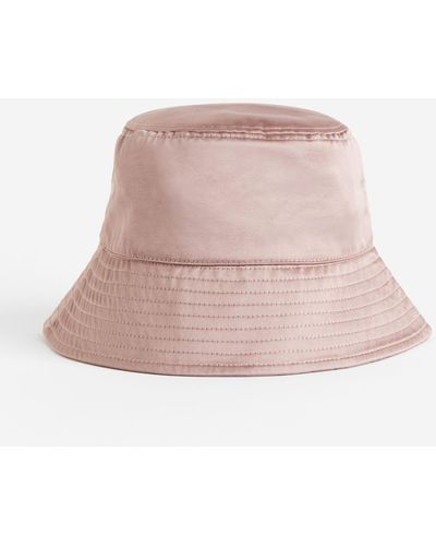H&M Bucket Hat aus Satin - Pink