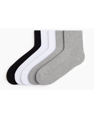 H&M 5er-Pack Socken - Grau