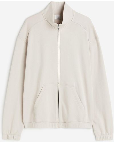 H&M Jacke mit Reißverschluss Relaxed Fit - Weiß
