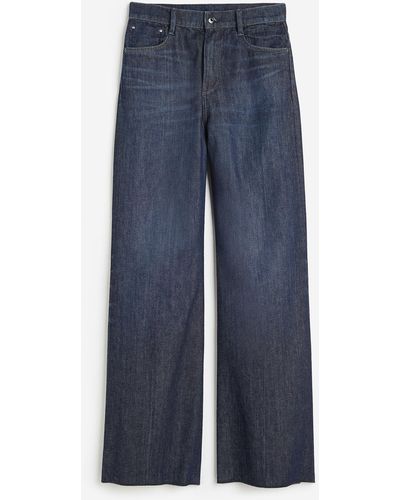 H&M Deck Ultra High Wide Leg Jeans - Blauw