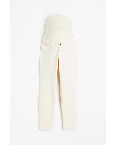 H&M MAMA Slim Ankle Jeans - Blanc