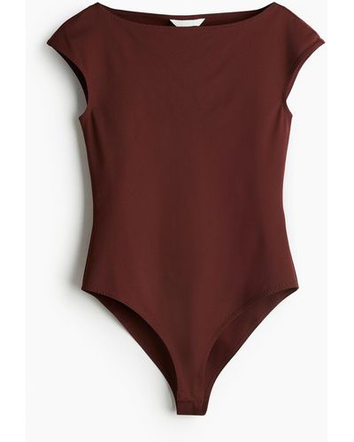 H&M Body Met Kapmouwtjes - Bruin