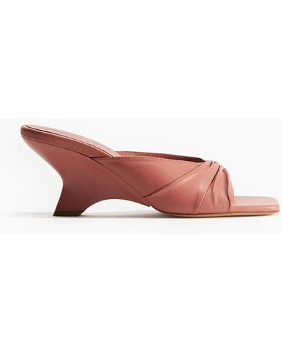 H&M Giaborghini H & M Helga Thong Wedge Sandal - Roze