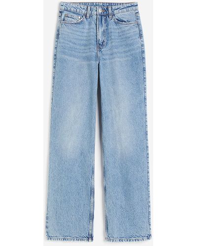 H&M Wide Ultra High Jeans - Blau