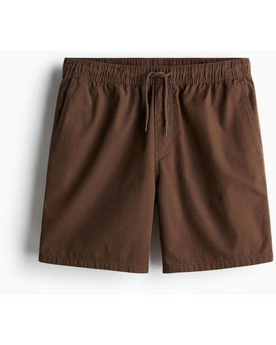 H&M Short en coton Regular Fit - Marron
