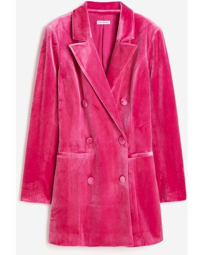 H&M Velvet Exec Blazer Dress - Roze