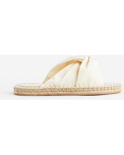 H&M Espadrille-slippers Met Geknoopt Detail - Wit