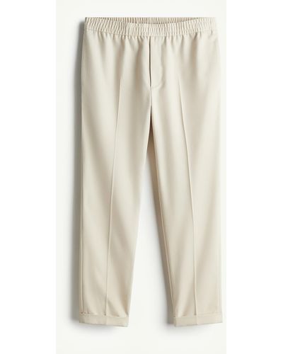 H&M Elegante Joggpants in Slim Fit - Weiß