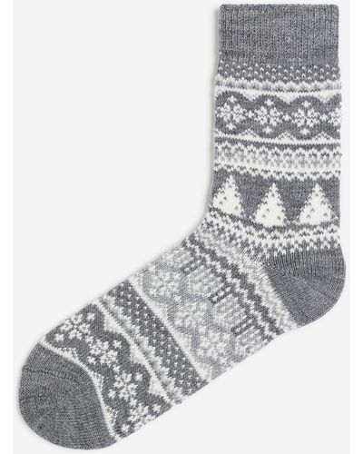 H&M Socken aus Wollmischung - Grau
