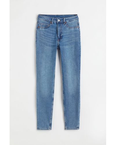 H&M Skinny High Jeans - Blauw