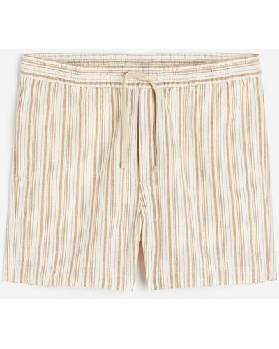 H&M Short Regular Fit en lin mélangé - Neutre