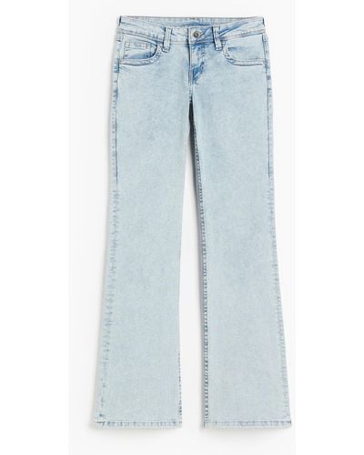 H&M Flared Low Jeans - Blauw