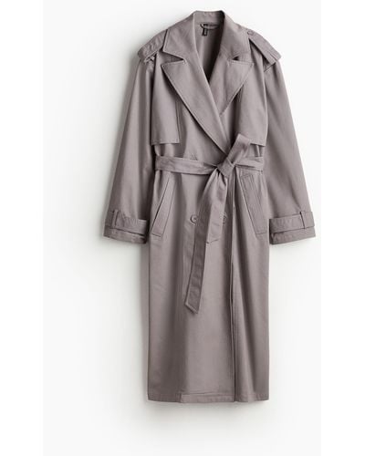 H&M Trench-coat en twill - Gris