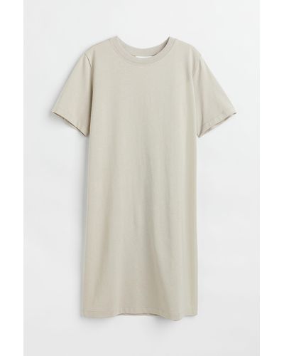 H&M T-Shirt-Kleid aus Baumwolle - Braun