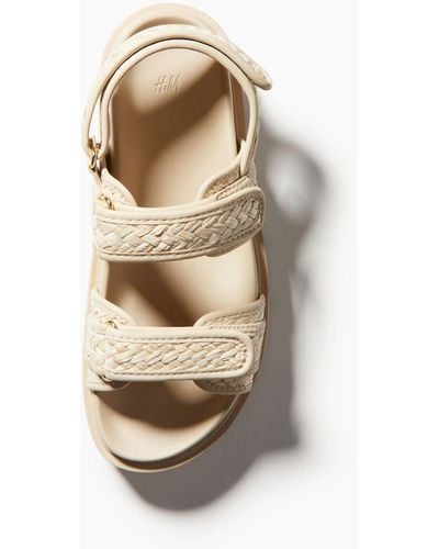 H&M Sandaletten mit Flechtriemen - Weiß