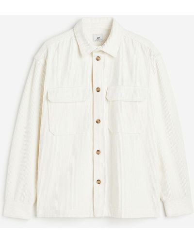 H&M Cord-Shacket in Relaxed Fit - Natur