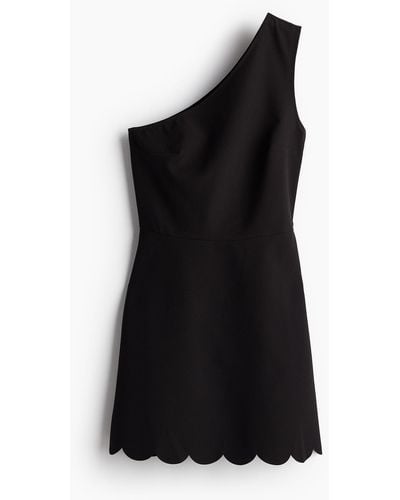 H&M Kleid mit Wellensaum - Schwarz