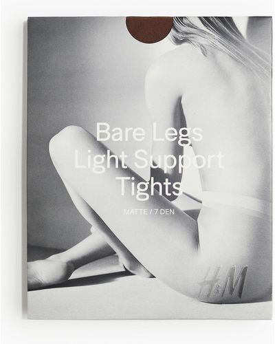 H&M Transparente Strumpfhose Light Support 7 Denier - Grau